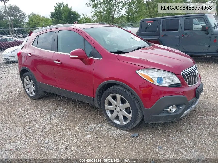 2014 Buick Encore Leather VIN: KL4CJCSB4EB774963 Lot: 40023524