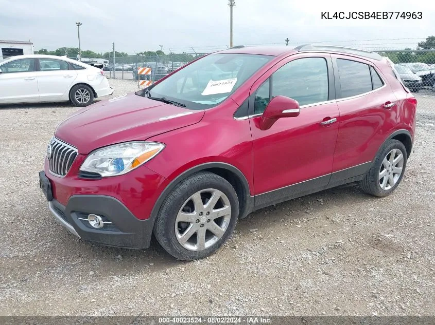 KL4CJCSB4EB774963 2014 Buick Encore Leather