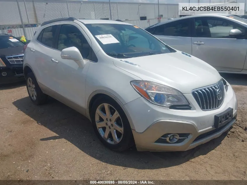 2014 Buick Encore Leather VIN: KL4CJCSB4EB550401 Lot: 40030595