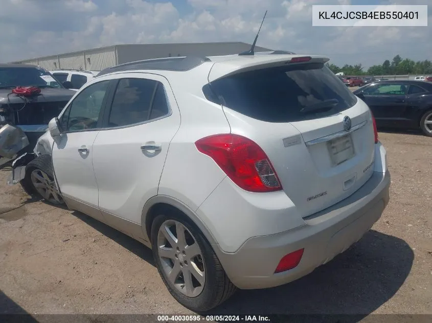 2014 Buick Encore Leather VIN: KL4CJCSB4EB550401 Lot: 40030595