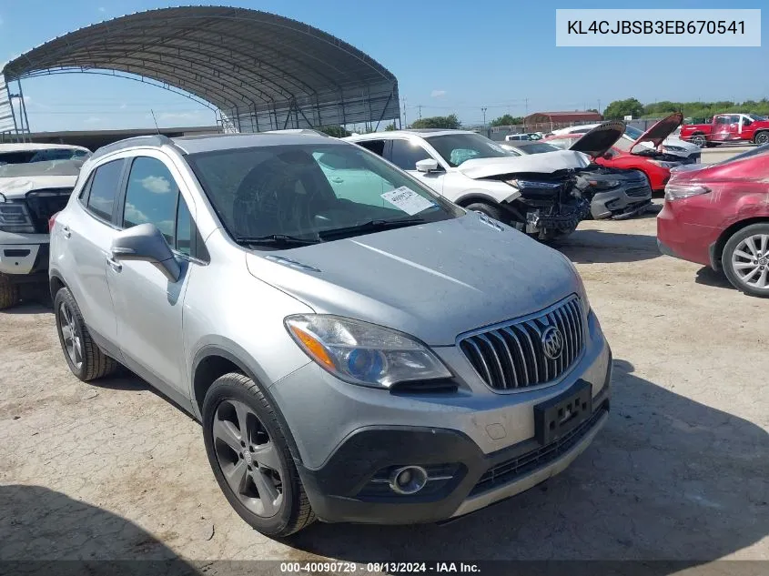 2014 Buick Encore Convenience VIN: KL4CJBSB3EB670541 Lot: 40090729