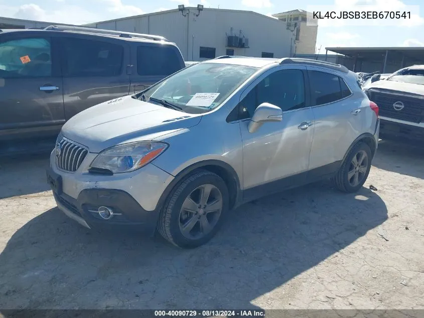 2014 Buick Encore Convenience VIN: KL4CJBSB3EB670541 Lot: 40090729