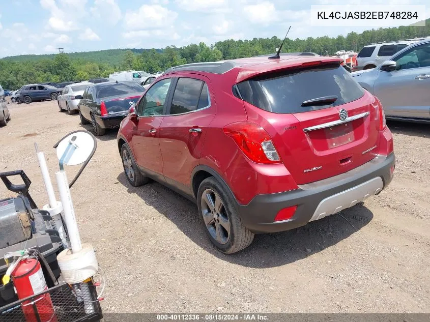 2014 Buick Encore VIN: KL4CJASB2EB748284 Lot: 40112336