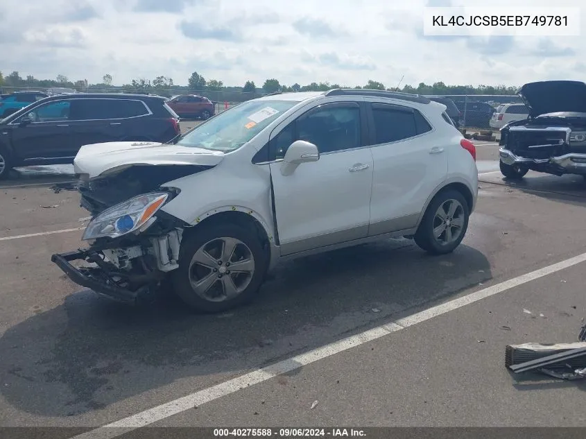 2014 Buick Encore Leather VIN: KL4CJCSB5EB749781 Lot: 40275588