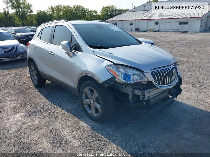 2014 Buick Encore Leather VIN: KL4CJGSB0EB575920 Lot: 40302346