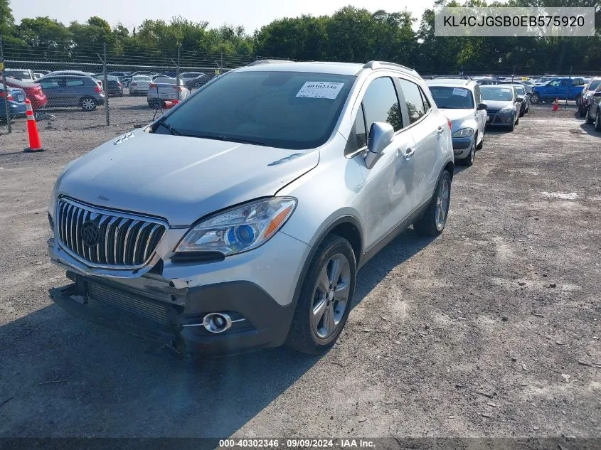 2014 Buick Encore Leather VIN: KL4CJGSB0EB575920 Lot: 40302346