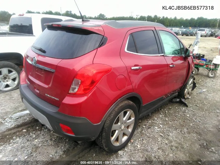 2014 Buick Encore Convenience VIN: KL4CJBSB6EB577318 Lot: 40319635