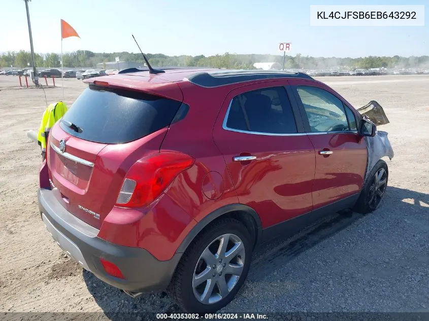 2014 Buick Encore Convenience VIN: KL4CJFSB6EB643292 Lot: 40353082