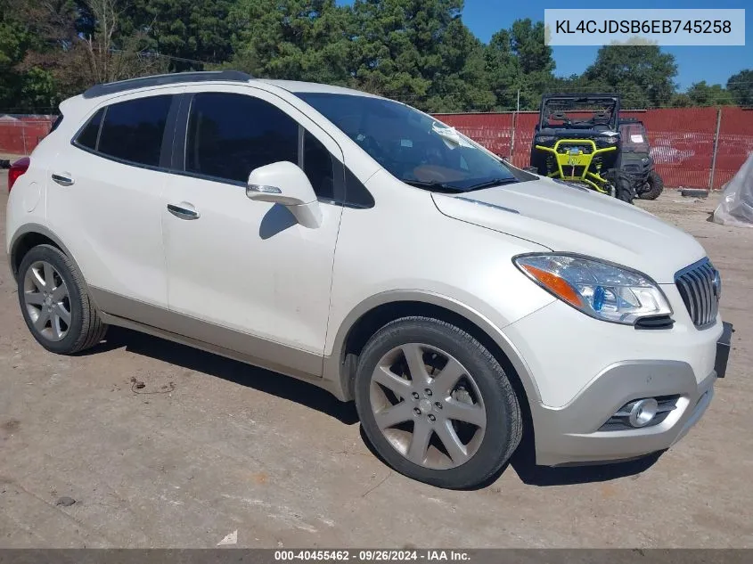 2014 Buick Encore Premium VIN: KL4CJDSB6EB745258 Lot: 40455462