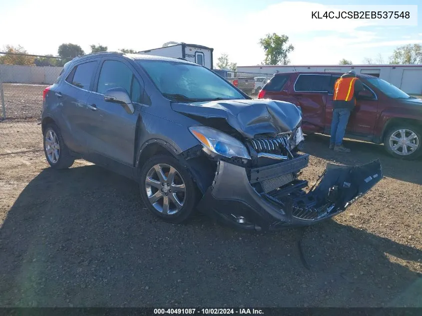 2014 Buick Encore Leather VIN: KL4CJCSB2EB537548 Lot: 40491087