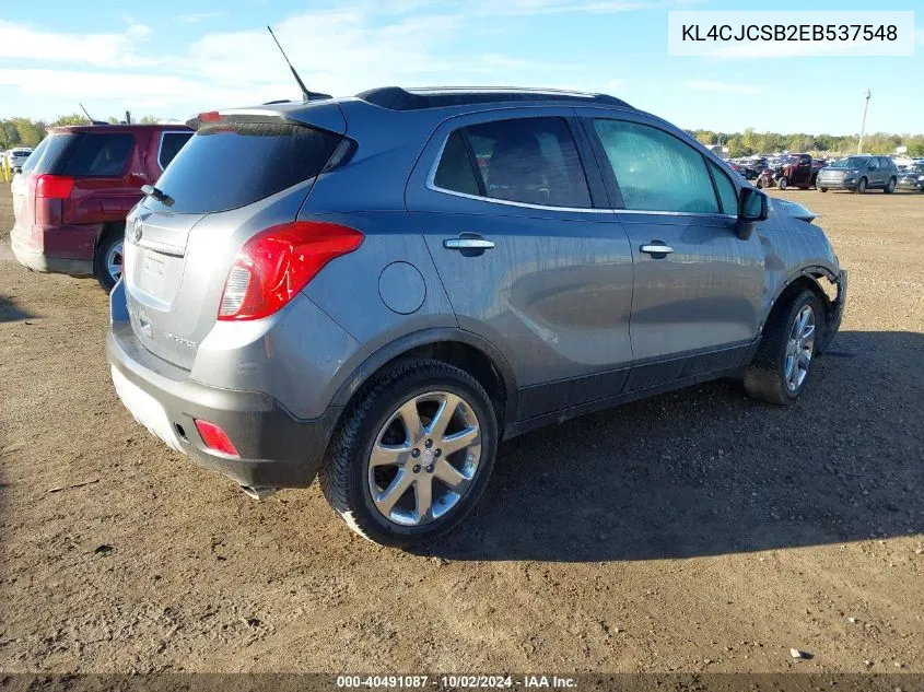 KL4CJCSB2EB537548 2014 Buick Encore Leather