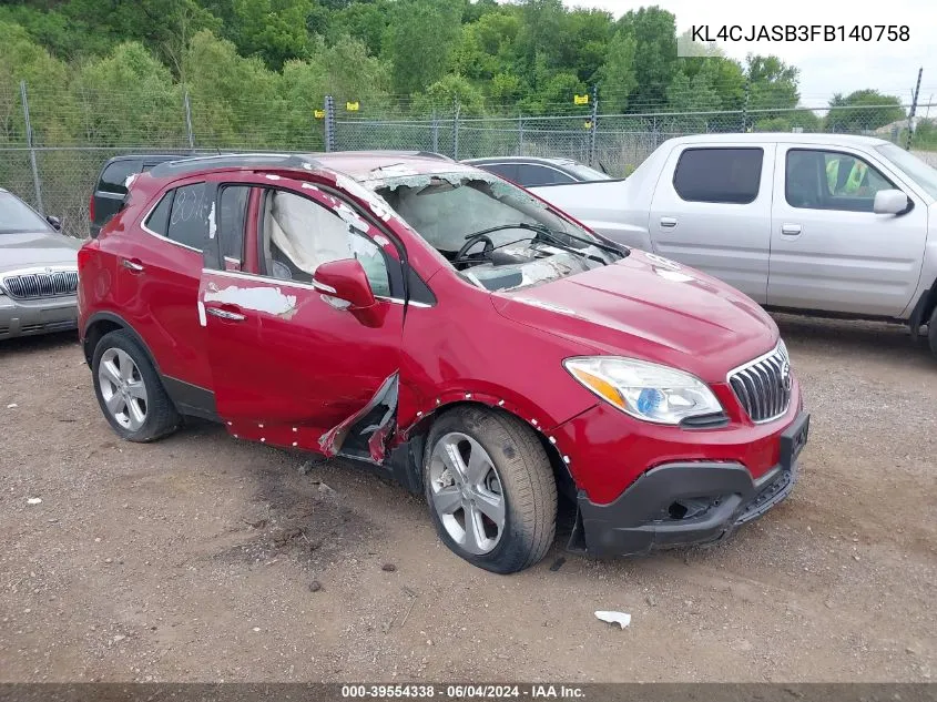 2015 Buick Encore VIN: KL4CJASB3FB140758 Lot: 39554338