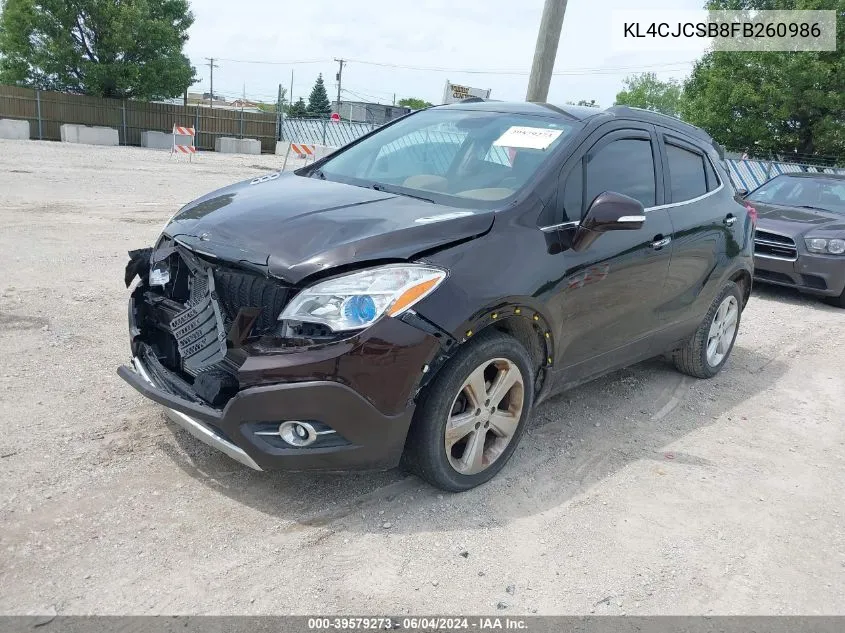 KL4CJCSB8FB260986 2015 Buick Encore Leather