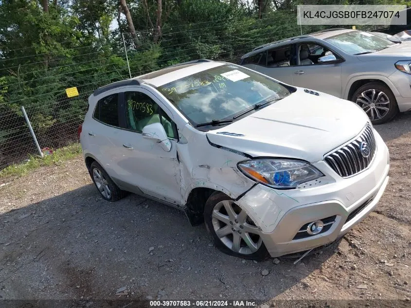 2015 Buick Encore VIN: KL4CJGSB0FB247074 Lot: 39707583