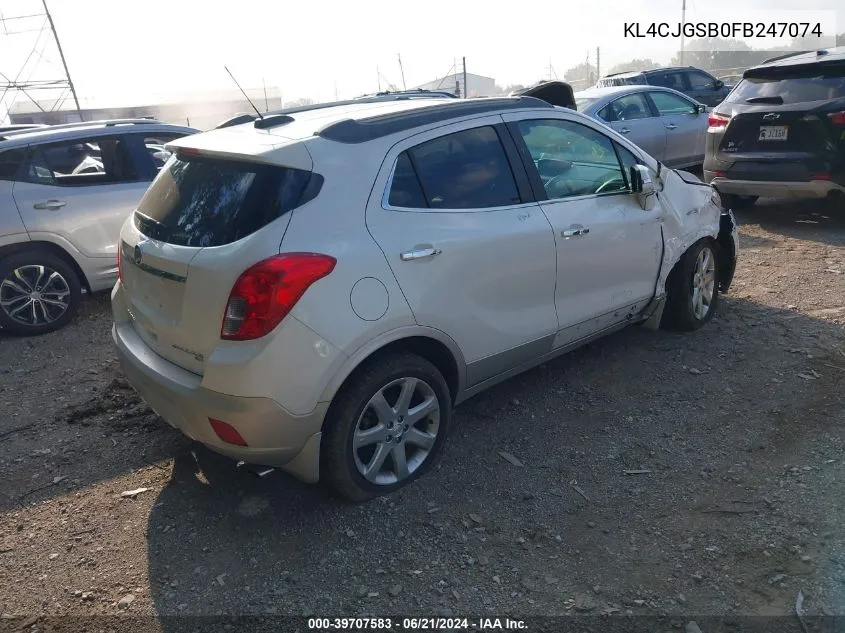 2015 Buick Encore VIN: KL4CJGSB0FB247074 Lot: 39707583