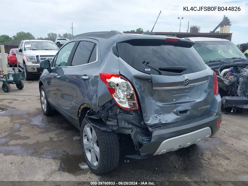 2015 Buick Encore Convenience VIN: KL4CJFSB0FB044826 Lot: 39760933