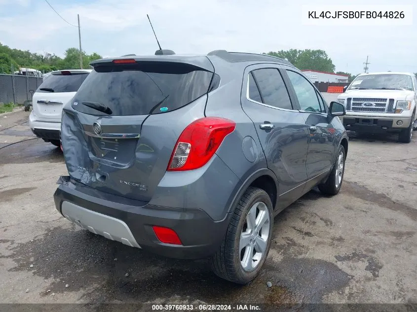 2015 Buick Encore Convenience VIN: KL4CJFSB0FB044826 Lot: 39760933