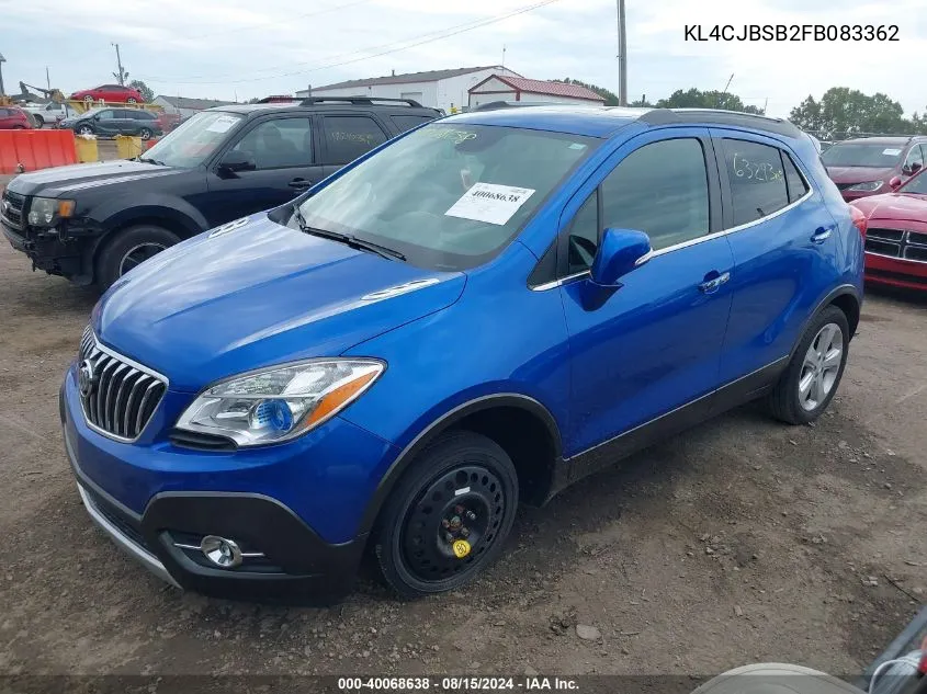 2015 Buick Encore Convenience VIN: KL4CJBSB2FB083362 Lot: 40068638