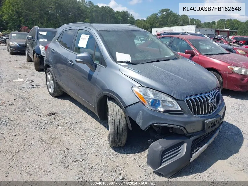 2015 Buick Encore VIN: KL4CJASB7FB162648 Lot: 40103987