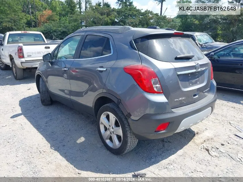 2015 Buick Encore VIN: KL4CJASB7FB162648 Lot: 40103987