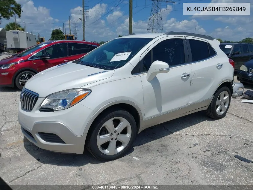 2015 Buick Encore VIN: KL4CJASB4FB269849 Lot: 40113445