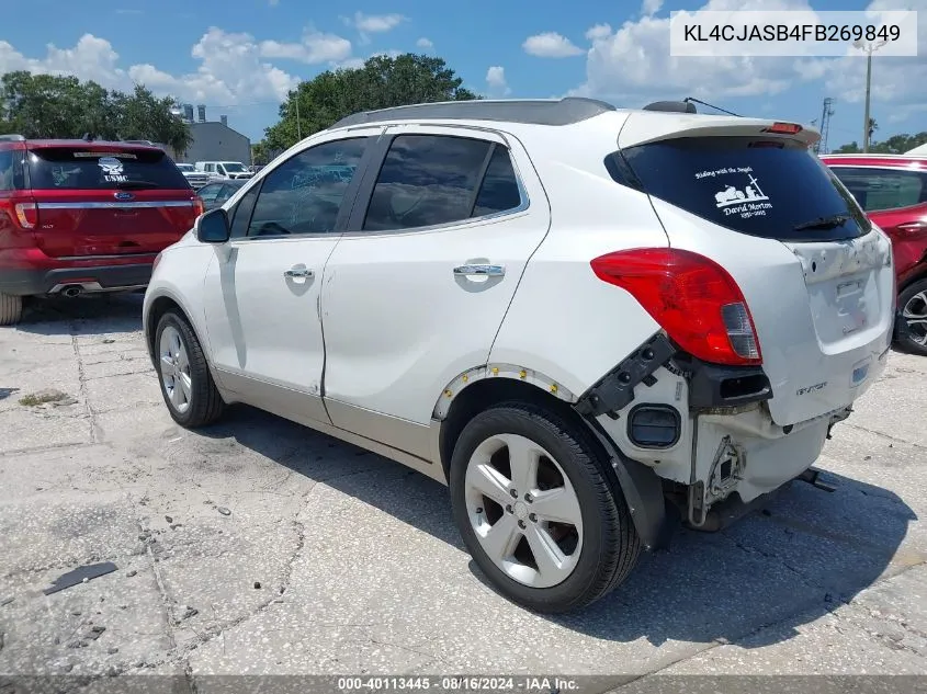 2015 Buick Encore VIN: KL4CJASB4FB269849 Lot: 40113445