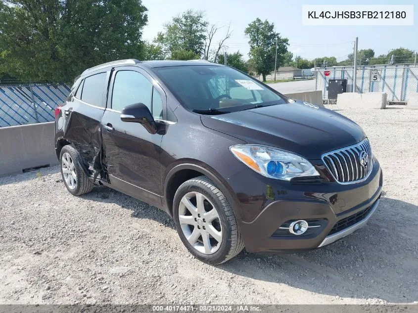 2015 Buick Encore Premium VIN: KL4CJHSB3FB212180 Lot: 40174471