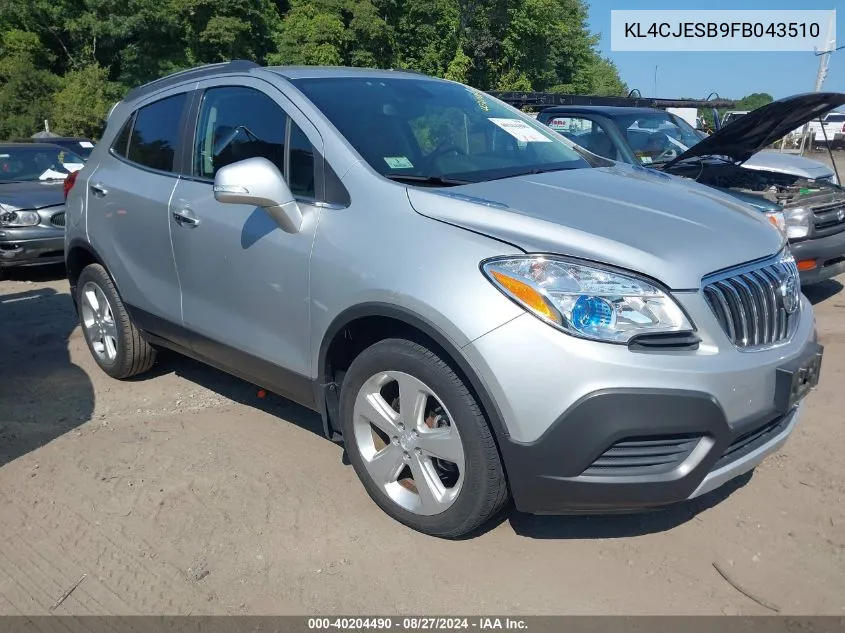 2015 Buick Encore VIN: KL4CJESB9FB043510 Lot: 40204490