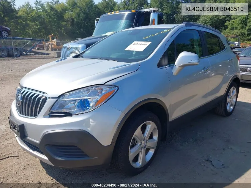 2015 Buick Encore VIN: KL4CJESB9FB043510 Lot: 40204490