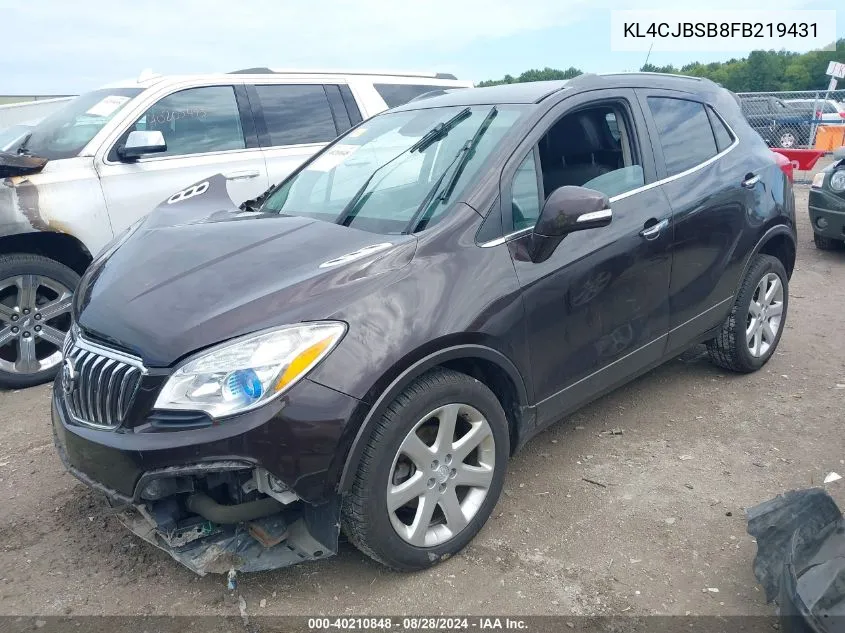 KL4CJBSB8FB219431 2015 Buick Encore Convenience