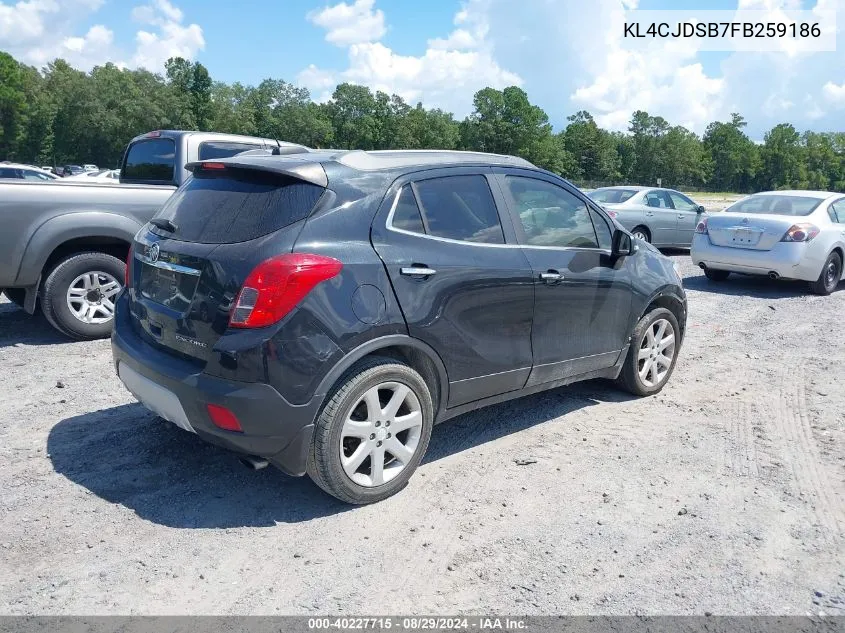 2015 Buick Encore Premium VIN: KL4CJDSB7FB259186 Lot: 40227715