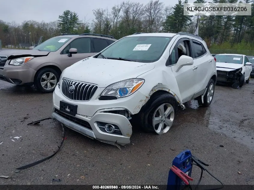 2015 Buick Encore Leather VIN: KL4CJGSBXFB036206 Lot: 40265940