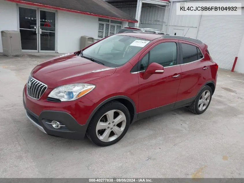 KL4CJCSB6FB104932 2015 Buick Encore Leather