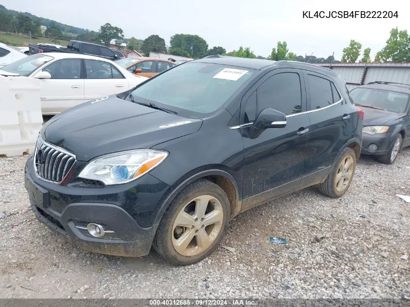 2015 Buick Encore Leather VIN: KL4CJCSB4FB222204 Lot: 40312685