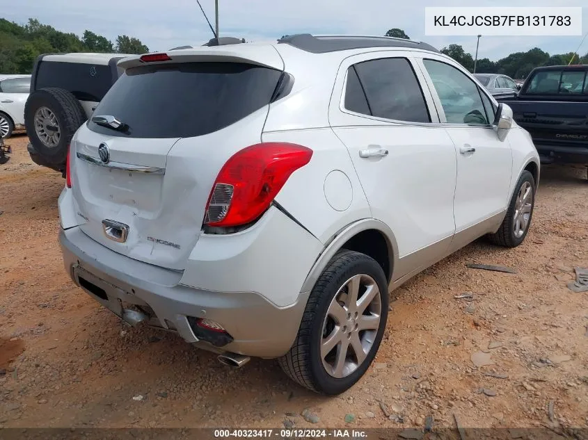 2015 Buick Encore Leather VIN: KL4CJCSB7FB131783 Lot: 40323417