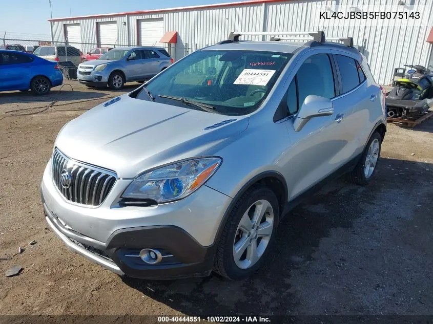 2015 Buick Encore Convenience VIN: KL4CJBSB5FB075143 Lot: 40444551