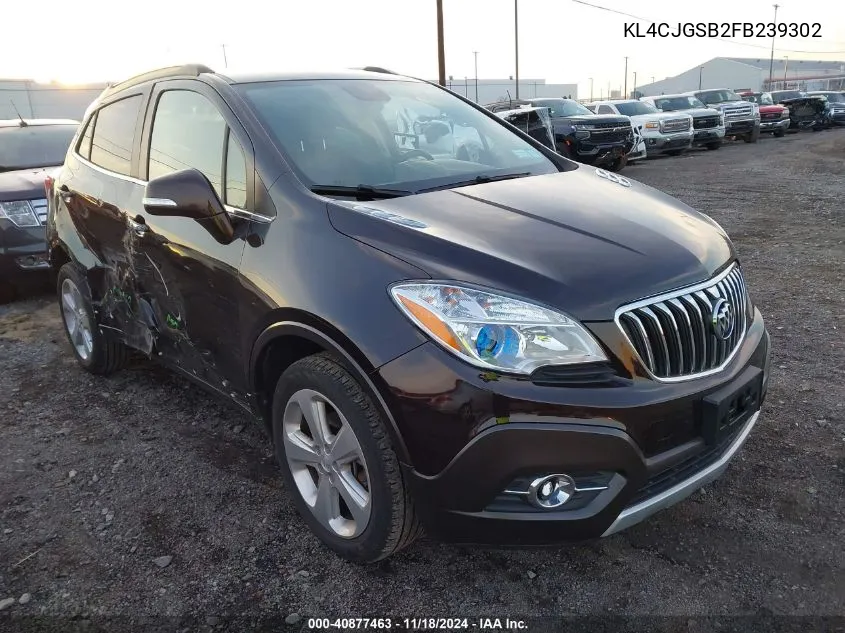 2015 Buick Encore Leather VIN: KL4CJGSB2FB239302 Lot: 40877463