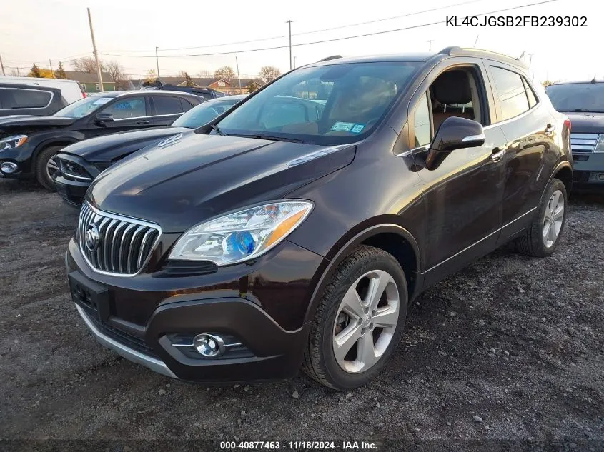 2015 Buick Encore Leather VIN: KL4CJGSB2FB239302 Lot: 40877463