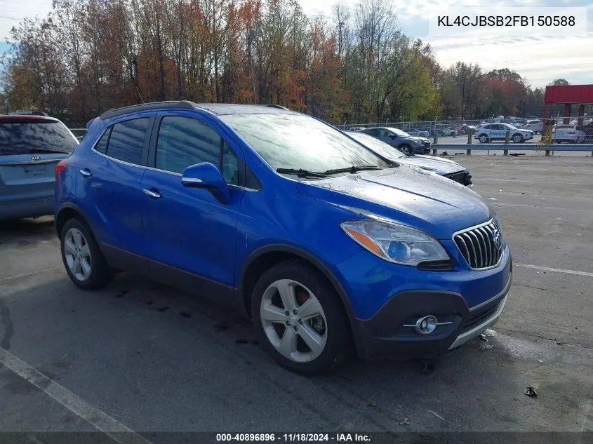 2015 Buick Encore Convenience VIN: KL4CJBSB2FB150588 Lot: 40896896