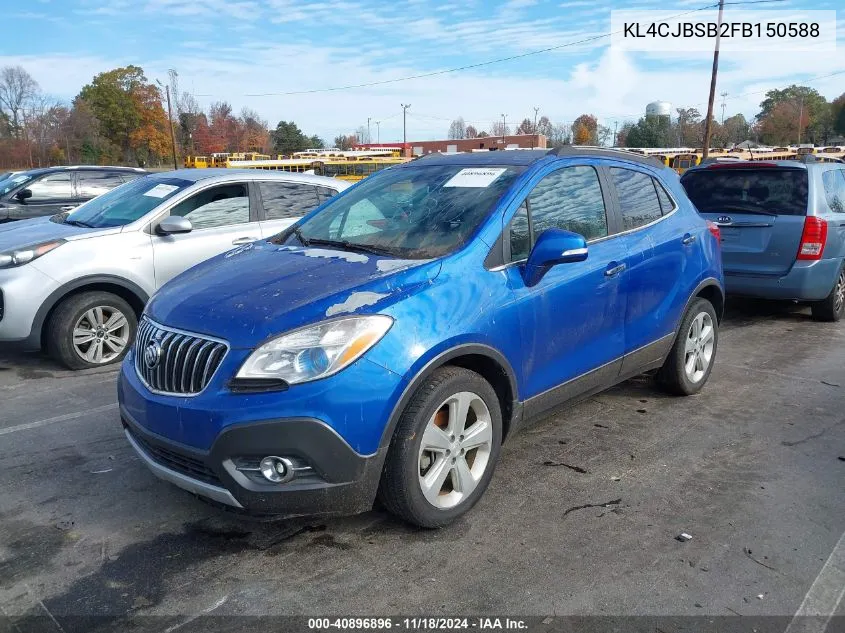 2015 Buick Encore Convenience VIN: KL4CJBSB2FB150588 Lot: 40896896