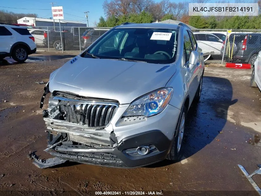 2015 Buick Encore Convenience VIN: KL4CJFSB1FB214191 Lot: 40902041