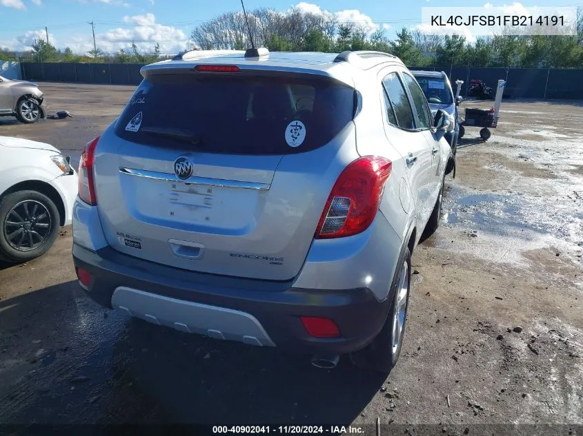 2015 Buick Encore Convenience VIN: KL4CJFSB1FB214191 Lot: 40902041