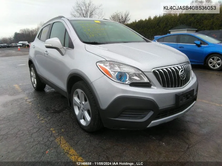 2016 Buick Encore VIN: KL4CJASB4GB536053 Lot: 12148688