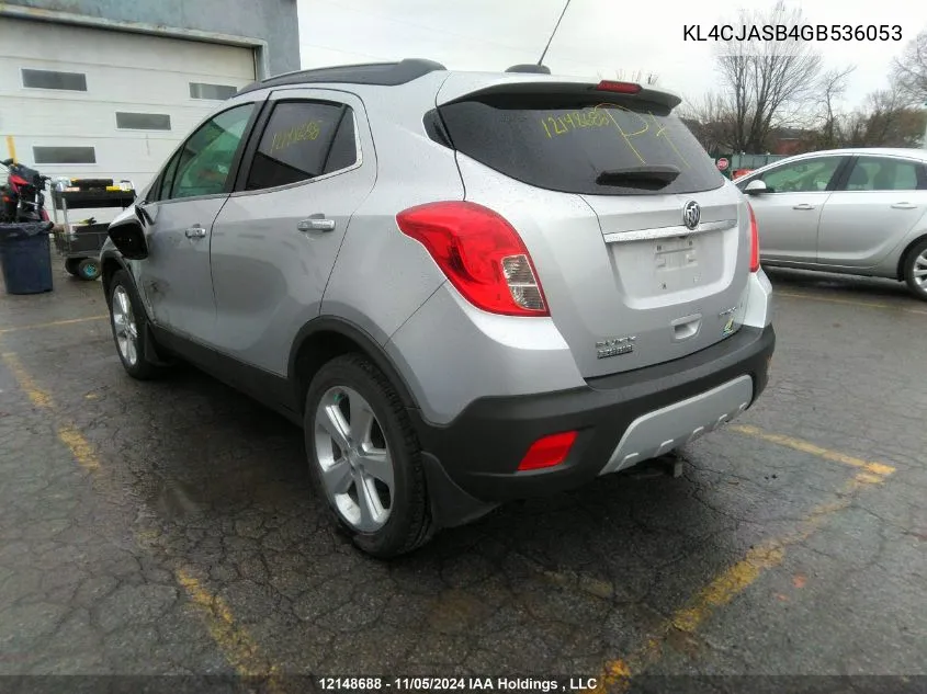 2016 Buick Encore VIN: KL4CJASB4GB536053 Lot: 12148688