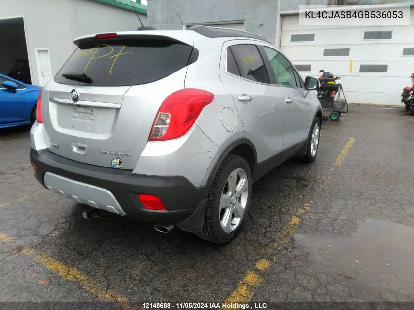 2016 Buick Encore VIN: KL4CJASB4GB536053 Lot: 12148688