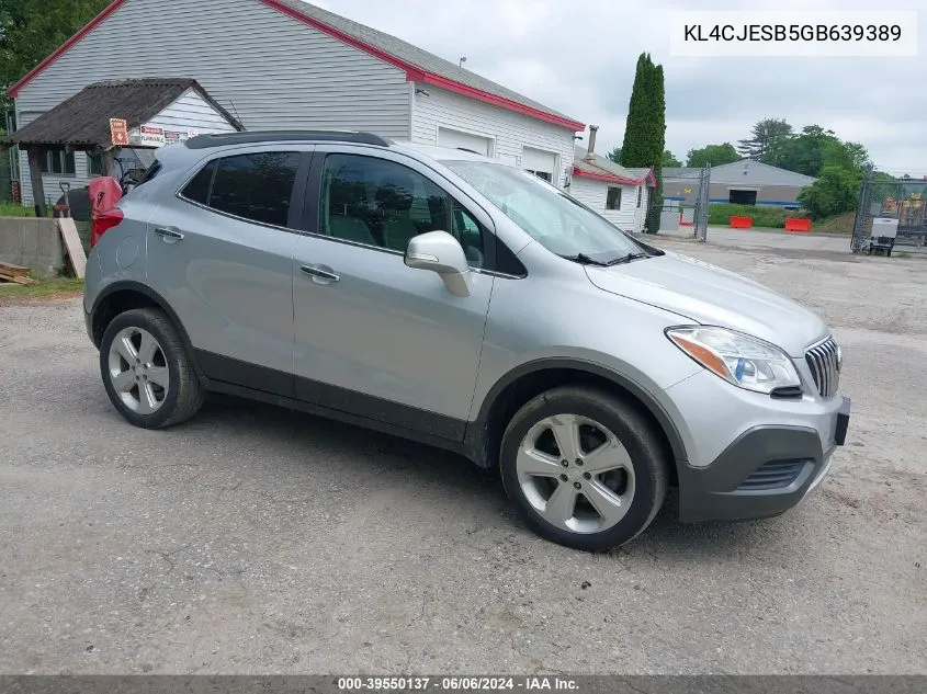 2016 Buick Encore VIN: KL4CJESB5GB639389 Lot: 39550137