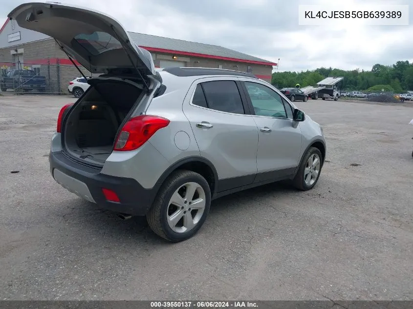 2016 Buick Encore VIN: KL4CJESB5GB639389 Lot: 39550137