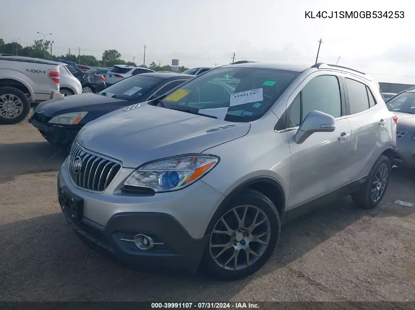 KL4CJ1SM0GB534253 2016 Buick Encore Sport Touring