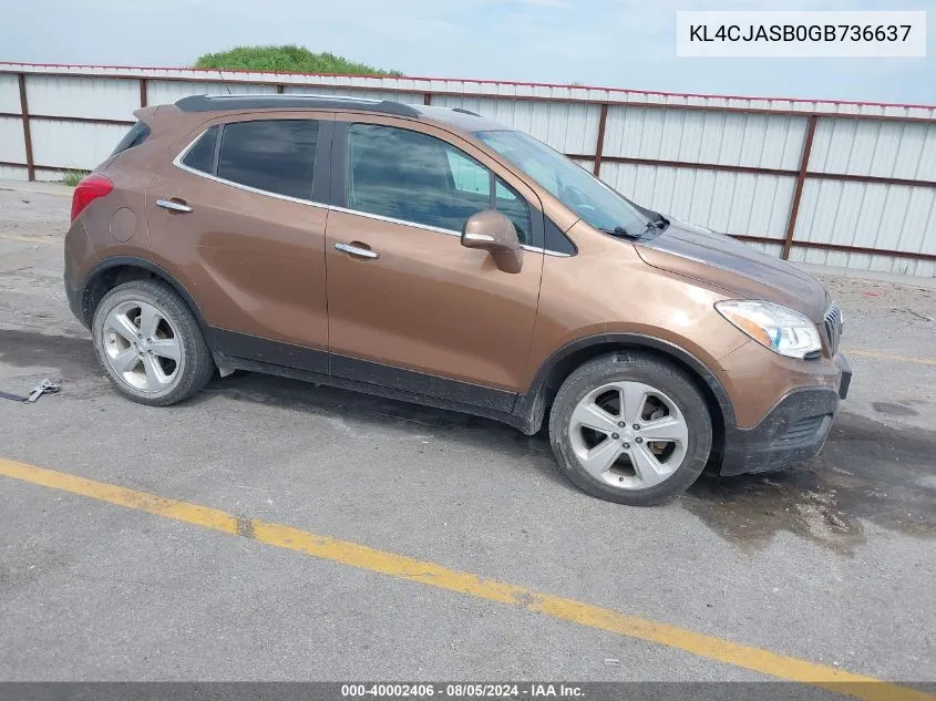 KL4CJASB0GB736637 2016 Buick Encore