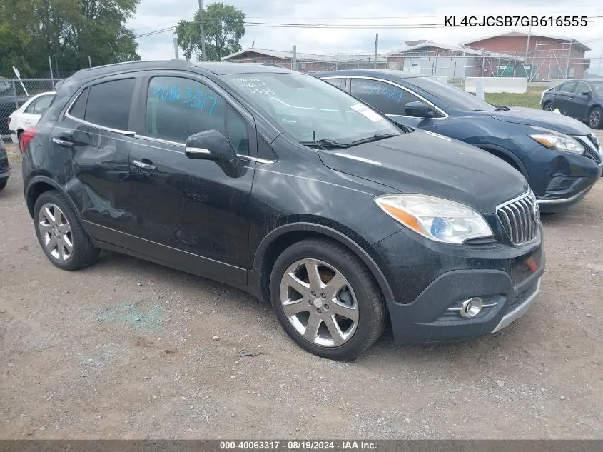 2016 Buick Encore Leather VIN: KL4CJCSB7GB616555 Lot: 40063317